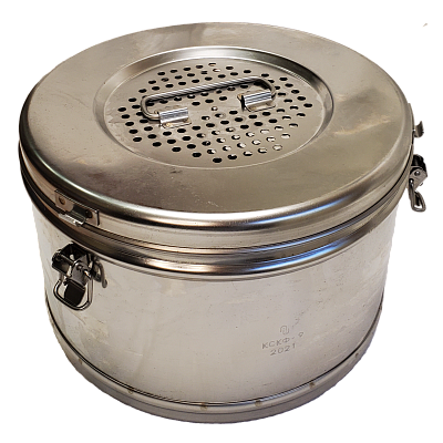 Коробка стерилизационная круглая с фильтром КСКФ-9